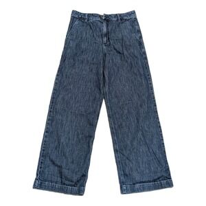 J Crew Pleated Trouser Jean Womens 28 Wide Leg Baggy Y2K